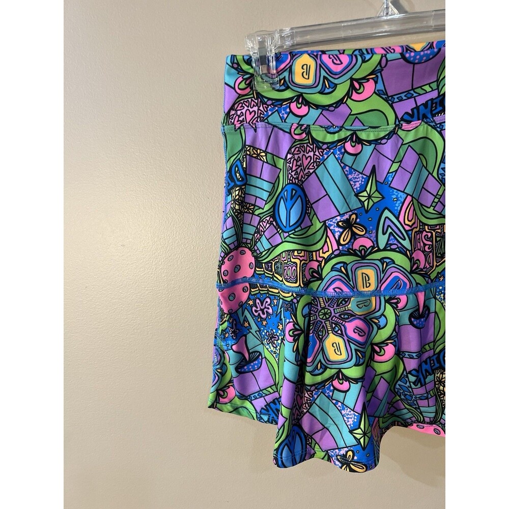 Pickleball Bella Bella Sports A-Line Skort Skirt Mini Women’s Large Groovy - Picture 9 of 10